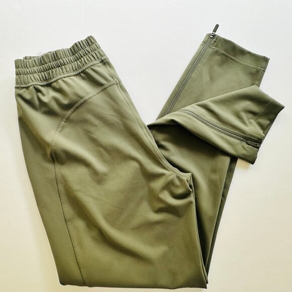 Lululemon Everlux High-Rise Zip-Leg Track Pant Size 6 Grey Sage Green Jogger - Picture 3 of 10